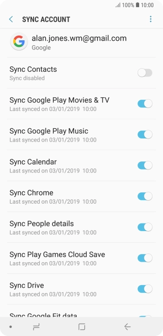 Press the indicator next to 
