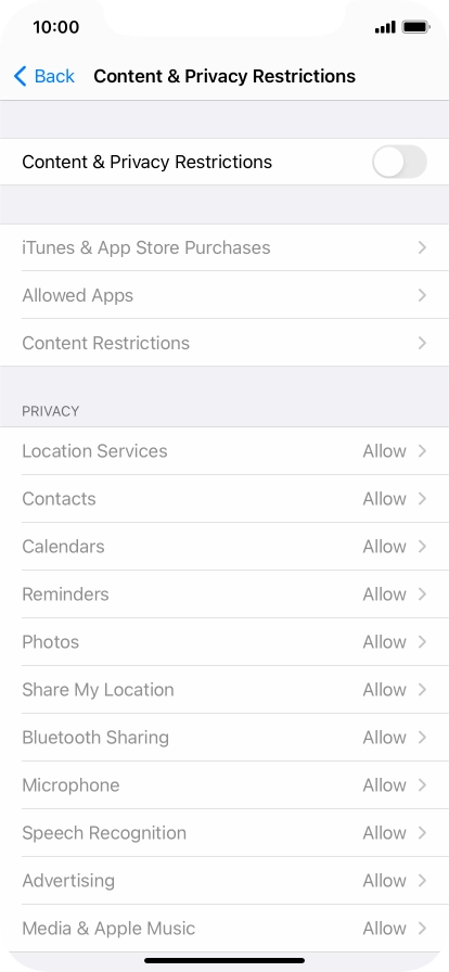 Press the indicator next to 