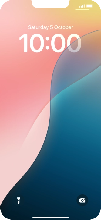 Press and hold anywhere on the lock screen.