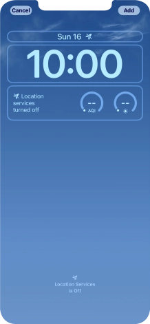 To customise the way the lock screen date is displayed, press the date widget and follow the instructions on the screen to select the required widget display mode.