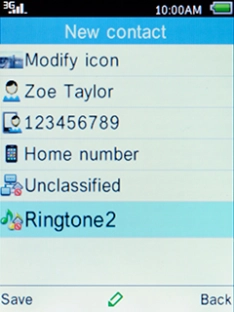 Press the Left selection key.
