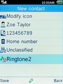 Press the Left selection key.