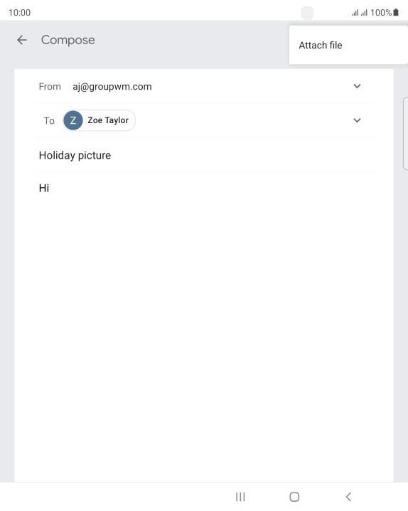 Press Attach file and go to the required folder.