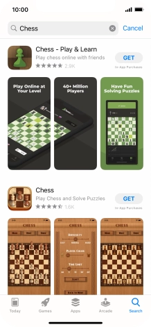 Press the required app. Press the required app.