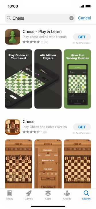Press the required app. Press the required app.