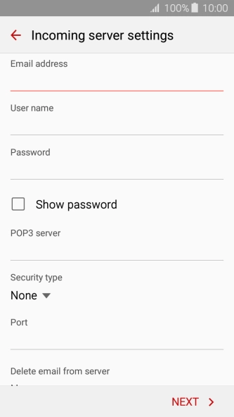 Press the field below 