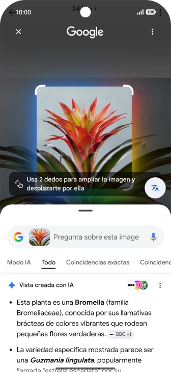 Sigue las indicaciones de la pantalla para utilizar los resultados de búsqueda. Sigue las indicaciones de la pantalla para utilizar los resultados de búsqueda.