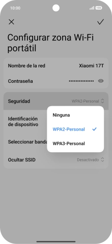 Pulsa WPA3-Personal para proteger la conexión wifi con una contraseña. Pulsa WPA3-Personal para proteger la conexión wifi con una contraseña.
