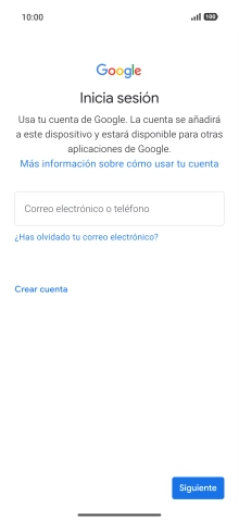 Si no tienes una cuenta de Google, pulsa Crear cuenta y sigue las indicaciones de la pantalla para ver cómo crear una cuenta nueva.
