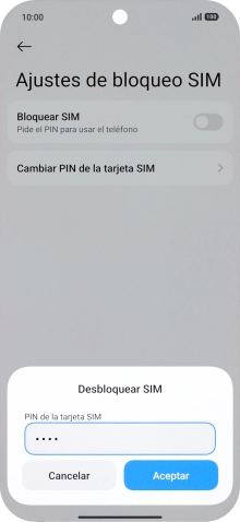 Introduce tu código PIN y pulsa Aceptar. Introduce tu código PIN y pulsa Aceptar.