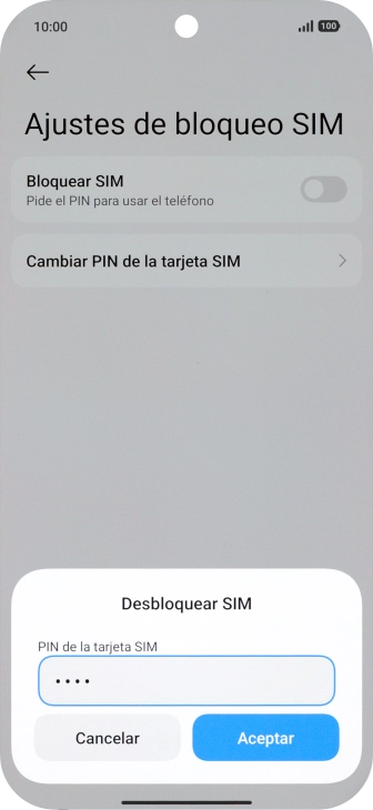 Introduce tu código PIN y pulsa Aceptar. Introduce tu código PIN y pulsa Aceptar.
