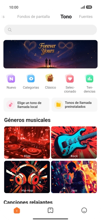 Si deseas seleccionar un timbre de llamada que no sea un timbre de llamada predeterminado, pulsa Elige un tono de llamada local y sigue las indicaciones de la pantalla para seleccionar la melodía deseada. Si deseas seleccionar un timbre de llamada que no sea un timbre de llamada predeterminado, pulsa Elige un tono de llamada local y sigue las indicaciones de la pantalla para seleccionar la melodía deseada.