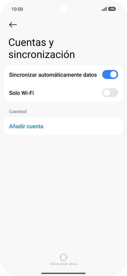 Pulsa Añadir cuenta.