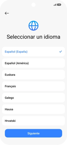 Pulsa el idioma deseado.