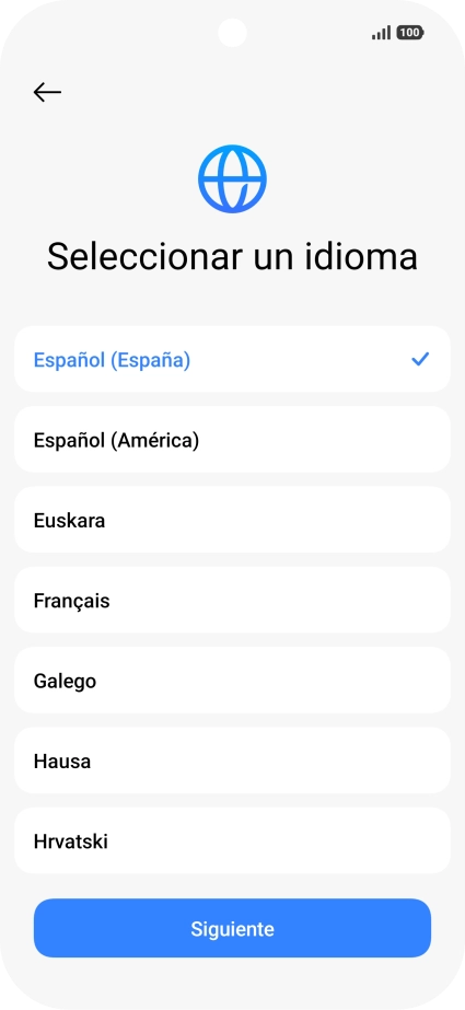 Pulsa el idioma deseado.
