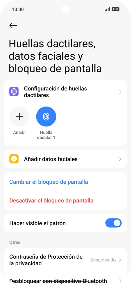 Pulsa los ajustes deseados para activarlos o desactivarlos. Pulsa los ajustes deseados para activarlos o desactivarlos.