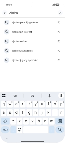 Introduce el nombre del tema o de la app y pulsa el icono de búsqueda. Introduce el nombre del tema o de la app y pulsa el icono de búsqueda.