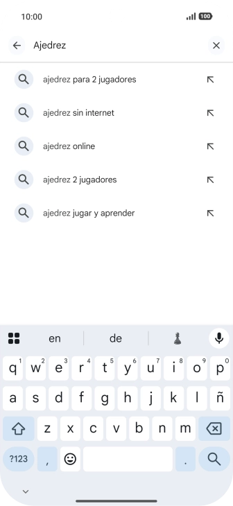 Introduce el nombre del tema o de la app y pulsa el icono de búsqueda. Introduce el nombre del tema o de la app y pulsa el icono de búsqueda.