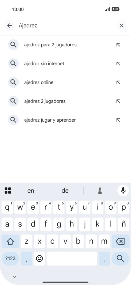 Introduce el nombre del tema o de la app y pulsa el icono de búsqueda. Introduce el nombre del tema o de la app y pulsa el icono de búsqueda.