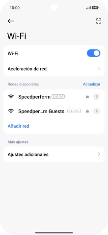 Pulsa la red deseada. Pulsa la red deseada.