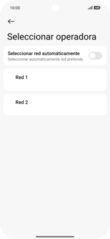 Pulsa la red deseada. Pulsa la red deseada.