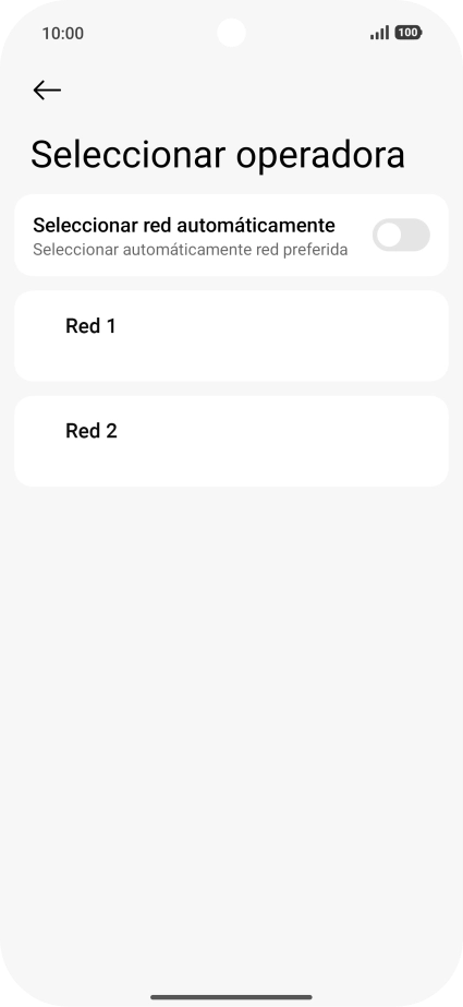 Pulsa la red deseada. Pulsa la red deseada.