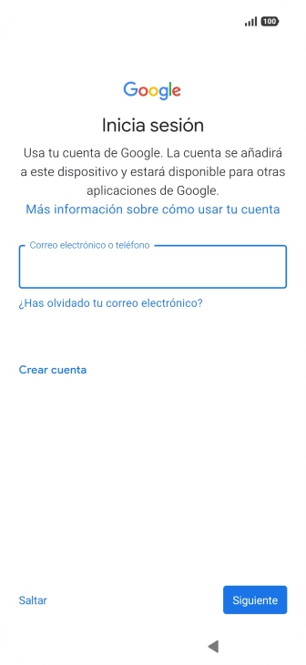 Sigue las indicaciones de la pantalla para terminar la activación.