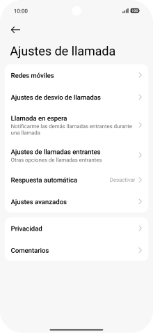 Pulsa Ajustes de desvío de llamadas. Pulsa Ajustes de desvío de llamadas.