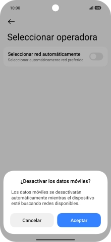 Pulsa Aceptar y espera mientras el teléfono está buscando redes. Pulsa Aceptar y espera mientras el teléfono está buscando redes.