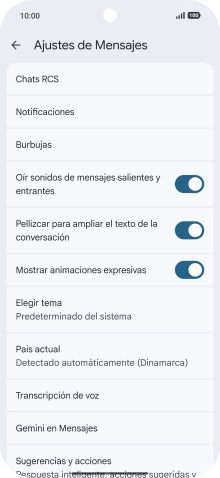 Pulsa Gemini en Mensajes. Pulsa Gemini en Mensajes.