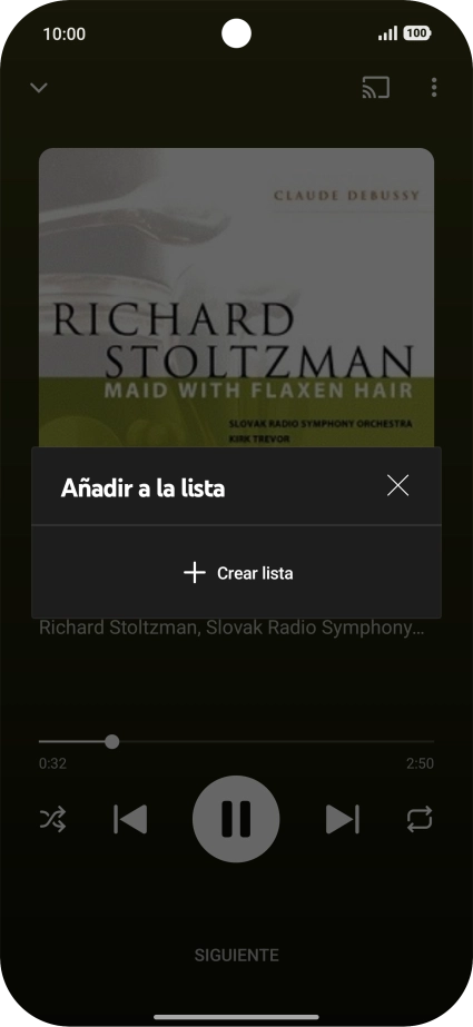 Pulsa Crear lista.