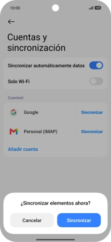 Si activas la función, pulsa Sincronizar. Si activas la función, pulsa Sincronizar.