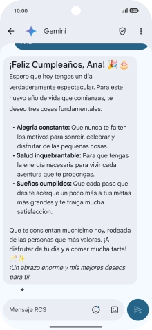 La propuesta de texto de Gemini se visualiza ahora en la pantalla. La propuesta de texto de Gemini se visualiza ahora en la pantalla.