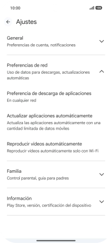 Pulsa Actualizar aplicaciones automáticamente.