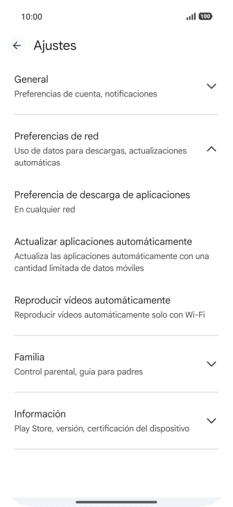 Pulsa Actualizar aplicaciones automáticamente.