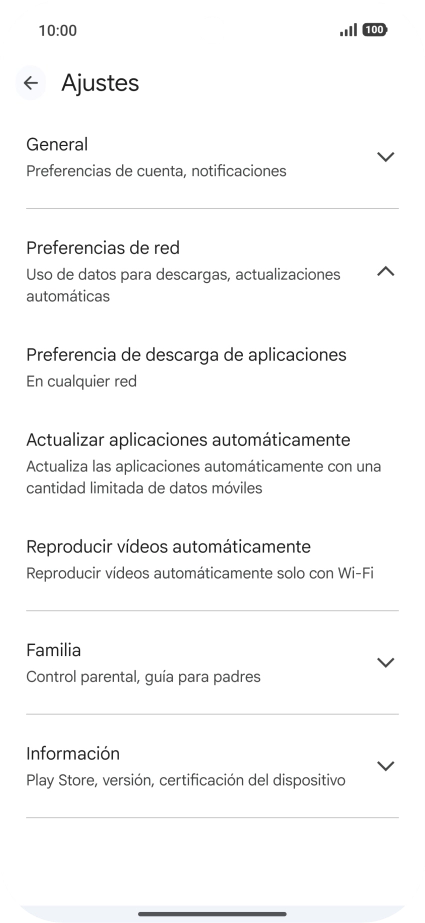 Pulsa Actualizar aplicaciones automáticamente.