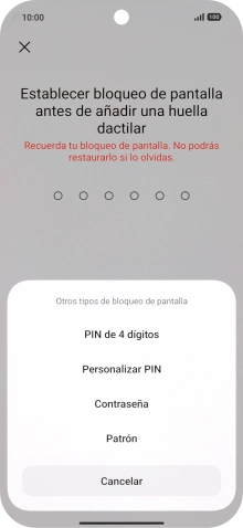 Pulsa el código de seguridad deseado y sigue las indicaciones de la pantalla para crear un código de seguridad del teléfono adicional. Pulsa el código de seguridad deseado y sigue las indicaciones de la pantalla para crear un código de seguridad del teléfono adicional.
