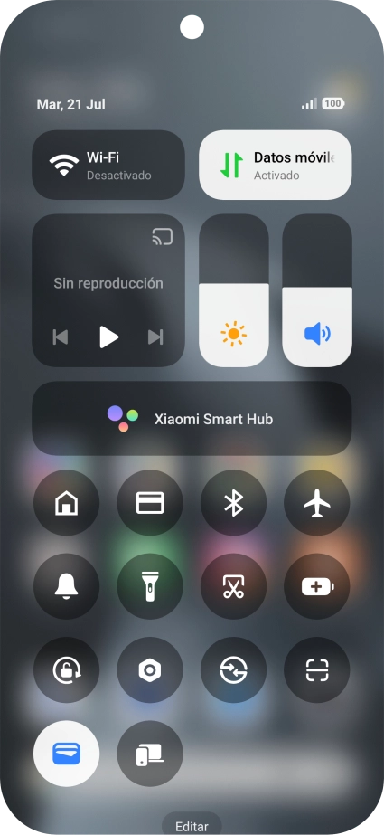 Pulsa el icono de modo de ahorro de energía para activar o desactivar la función. Pulsa el icono de modo de ahorro de energía para activar o desactivar la función.