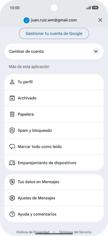 Pulsa Ajustes de Mensajes. Pulsa Ajustes de Mensajes.