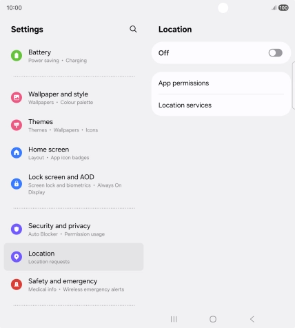 Press the indicator to turn the function on or off.