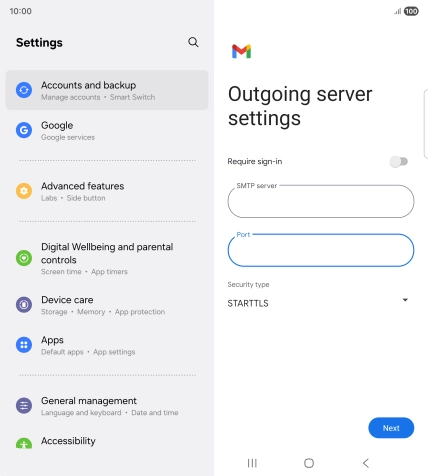 Press the drop down list below 