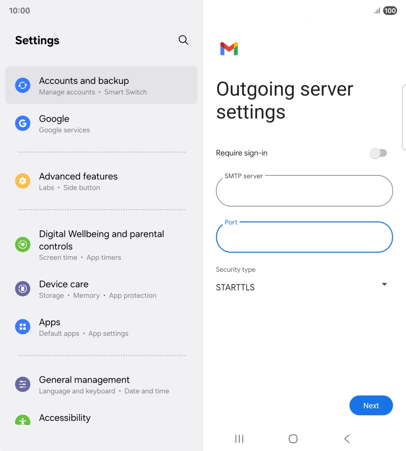 Press the drop down list below 
