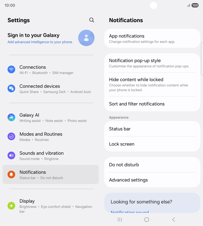 Press App notifications.