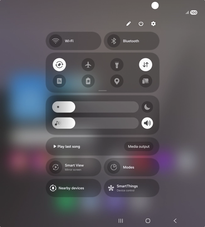 Press the settings icon.