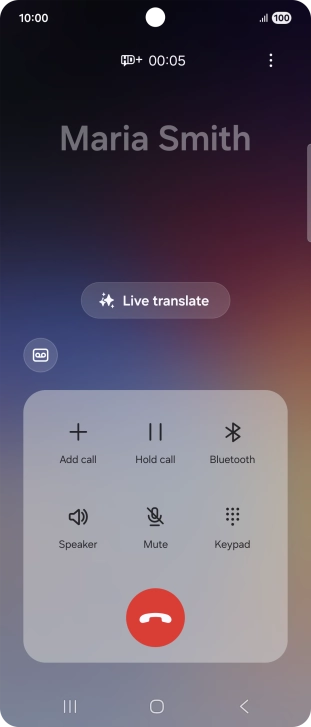 Press Live translate.