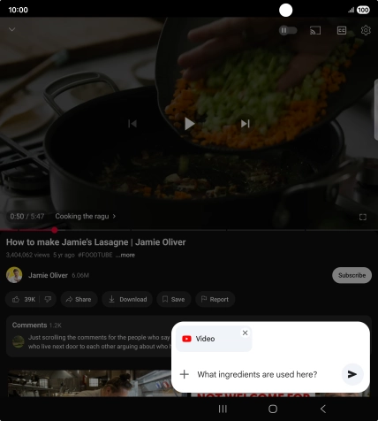 Follow the instructions on the screen to type or speak the required question for the video.