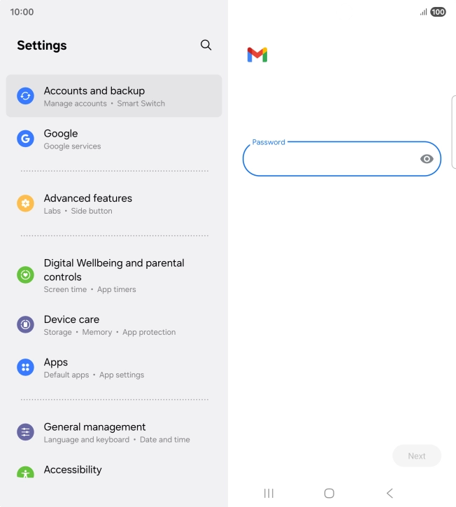 Press the field below 