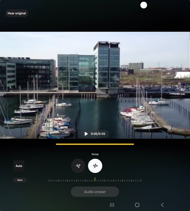 Slide your finger right or left on the indicator to set the required volume for the selected sound type.