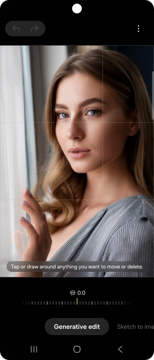 To resize, remove or move objects on your pictures, press Generative edit.
