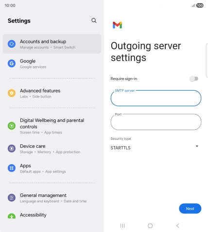 Press the field below 
